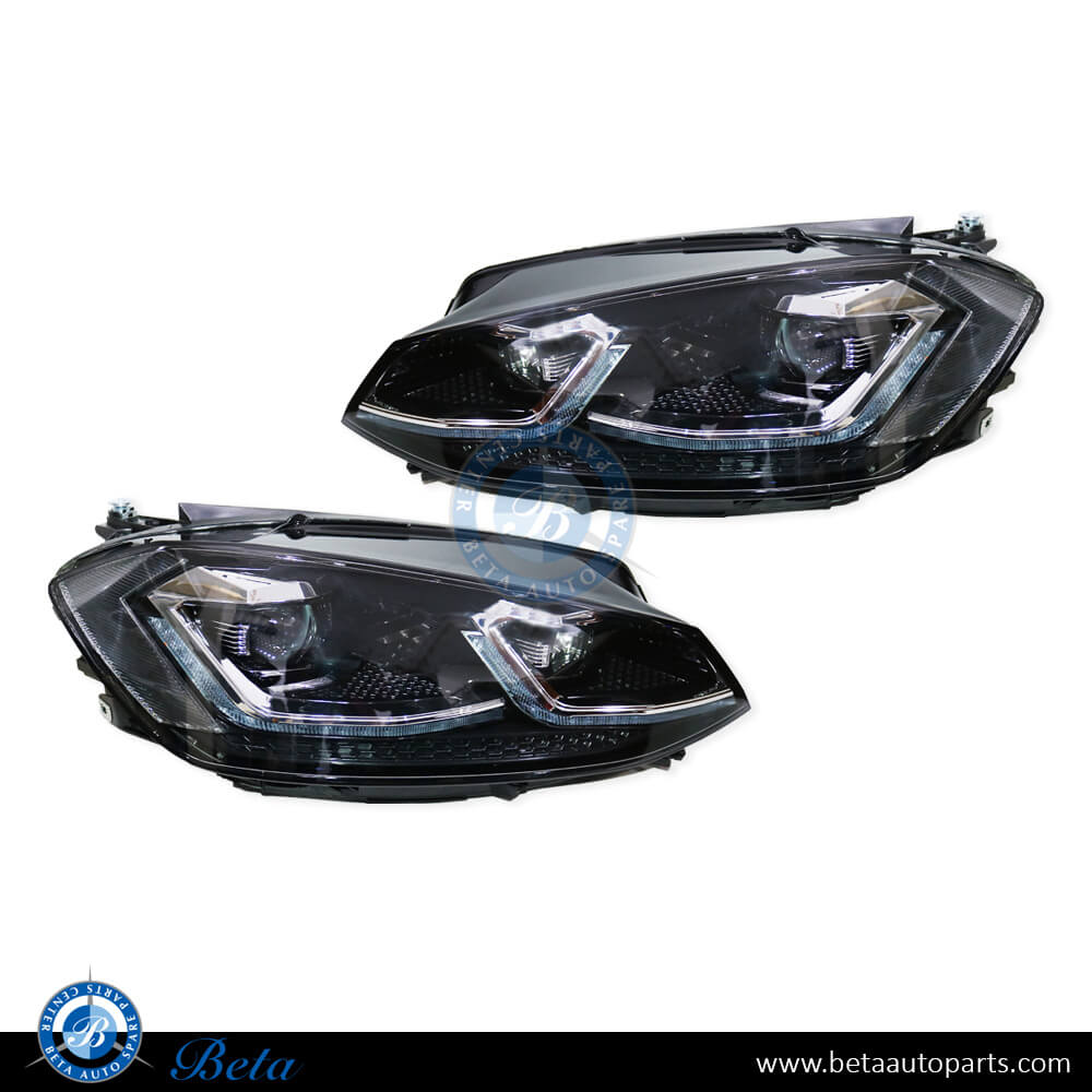 Headlamp Upgrade from Normal to 7.5 R-Line LED Look Silver Color for Volkswagen Golf 7.5 2018-Up models, Part Number 5G1941005D / 5G1941006D Headlamp Upgrade from Normal to 7.5 R-Line LED Look Silver Color for Volkswagen Golf 7.5 2018-Up models, Part Number 5G1941005D / 5G1941006D